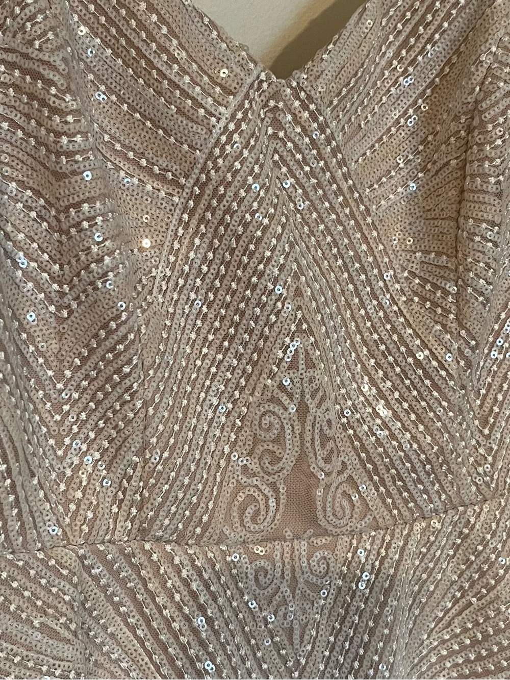 City Triangles Blush Beaded Strapless Fit-and-Flare Dress - Picture 2 of 9